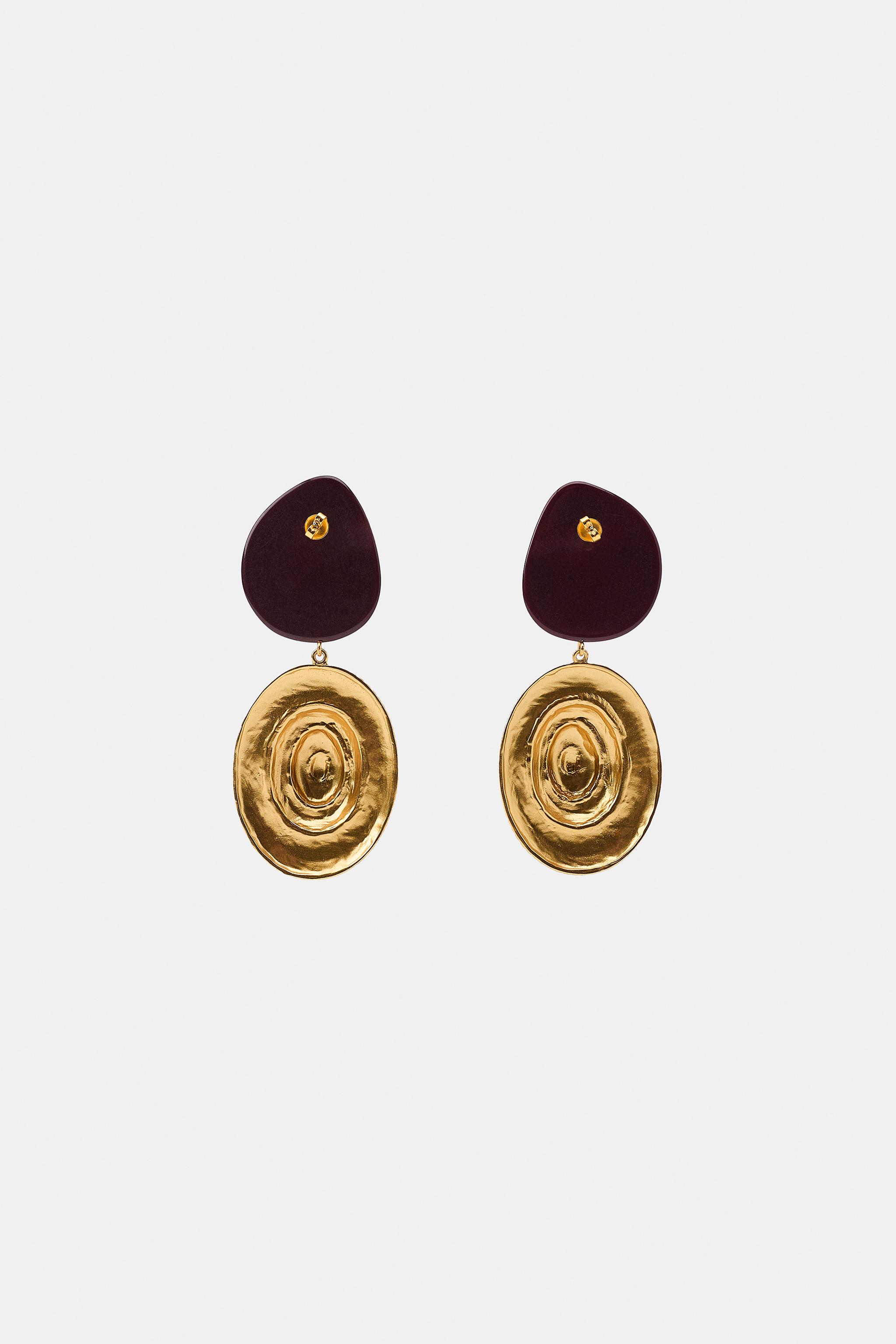 BOUCLES D'OREILLES PIERRE COQUILLAGE